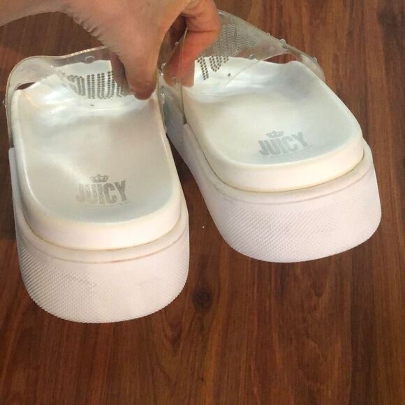 Juicy by Juicy Couture Clear slides with rhinestones size 9 1/2 - Picture 5 of 8